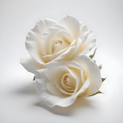 Two White Rose Petals With A Gradient From White To White Isolated On A Clean White Background Soft Lighting Macro Photography 7 Fb2a