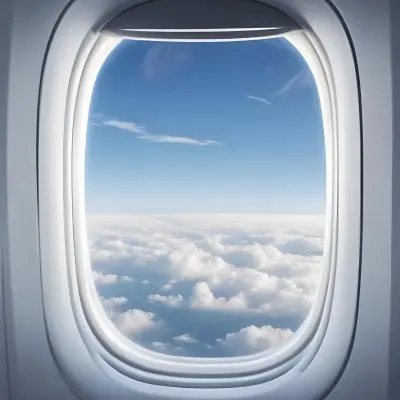 View Of Clouds And Sky Through An Airplane Window 10 Ace6
