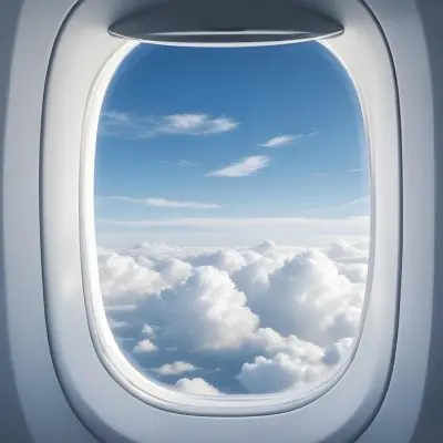 View Of Clouds And Sky Through An Airplane Window 11 59d0