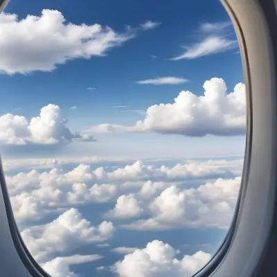 View Of Clouds And Sky Through An Airplane Window 13 Bca2