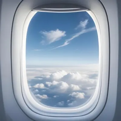 View Of Clouds And Sky Through An Airplane Window 5 B127
