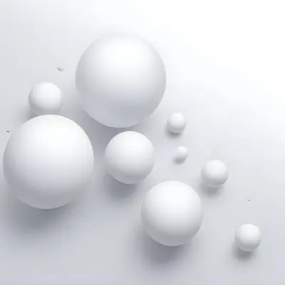 White Spheres Floating In A Minimalist Abstract Composition 4 8c8a