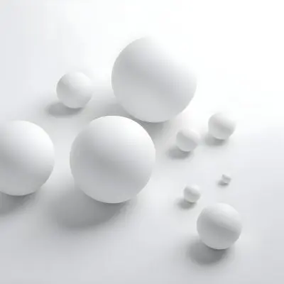 White Spheres Floating In A Minimalist Abstract Composition 6 8f63