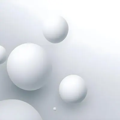 White Spheres Floating In A Minimalist Abstract Composition 8 8252