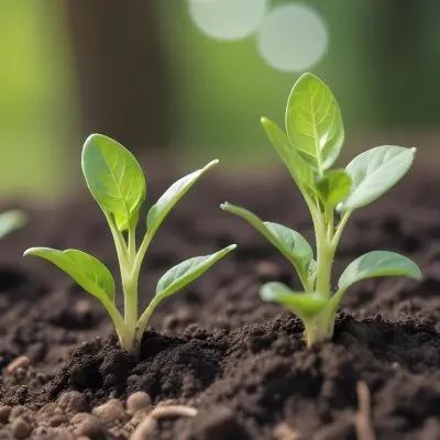 Young Green Plants Sprouting From Soil With Blurred Natural Background 13 Dc8a