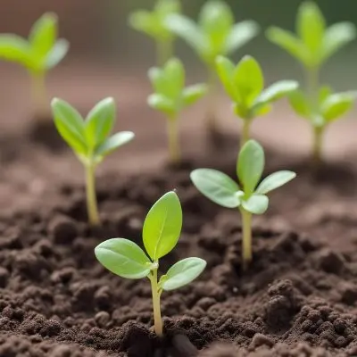 Young Green Plants Sprouting From Soil With Blurred Natural Background 7 Dfd7