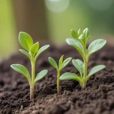Young Green Plants Sprouting From Soil With Blurred Natural Background 9 6ac4