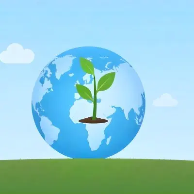 A Globe With A Plant Growing Inside On A Green Grass Field With A Clear Blue Sky In The Background Symbolizing Environmental Conservation And Sustainability 14 074c