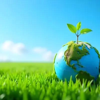 A Globe With A Plant Growing Inside On A Green Grass Field With A Clear Blue Sky In The Background Symbolizing Environmental Conservation And Sustainability 20 Aa5c