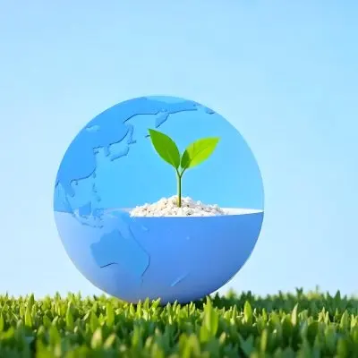A Globe With A Plant Growing Inside On A Green Grass Field With A Clear Blue Sky In The Background Symbolizing Environmental Conservation And Sustainability 4 6b90