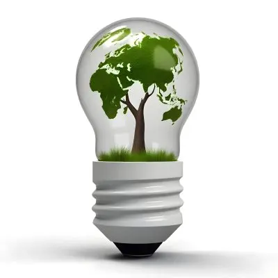 A Hand Holding A Light Bulb With A Green Recycle Symbol And A Tree Inside In A Green Field With A Blue Sky And White Clouds 65 31cf