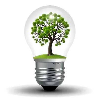 A Hand Holding A Light Bulb With A Green Recycle Symbol And A Tree Inside In A Green Field With A Blue Sky And White Clouds 66 Cc0f