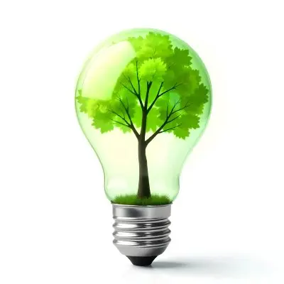 A Hand Holding A Light Bulb With A Green Recycle Symbol And A Tree Inside In A Green Field With A Blue Sky And White Clouds 77 D297