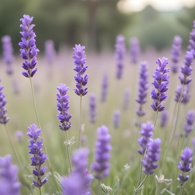 Lavender Flowers In A Field With A Soft Blurred Background 2 8807