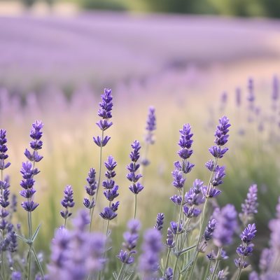 Lavender Flowers In A Field With A Soft Blurred Background 3 E7bb