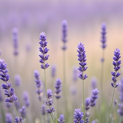 Lavender Flowers In A Field With A Soft Blurred Background 5 C745