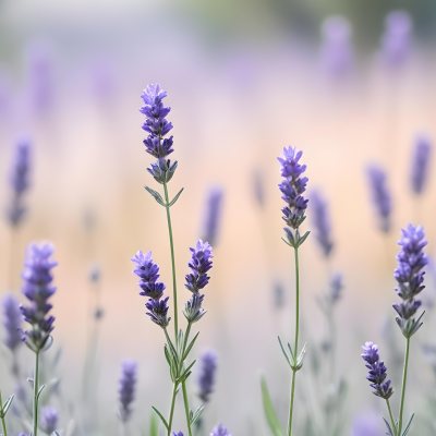 Lavender Flowers In A Field With A Soft Blurred Background 6 2a79