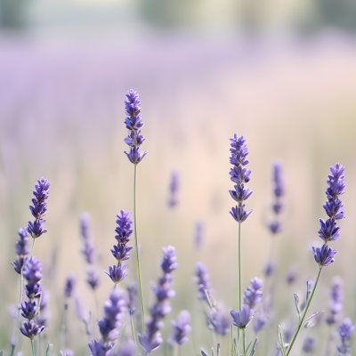 Lavender Flowers In A Field With A Soft Blurred Background 7 969c