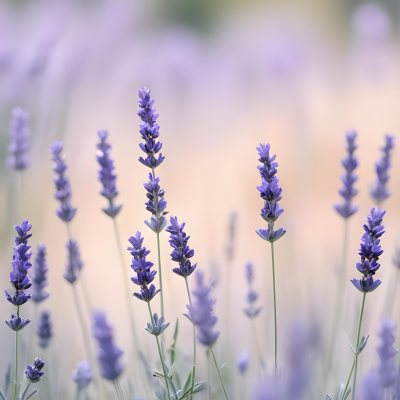 Lavender Flowers In A Field With A Soft Blurred Background 8 60e5
