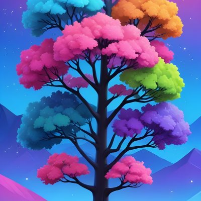 Adorable Cartoon Style A Large Tree With A Black T 11 Ecf7