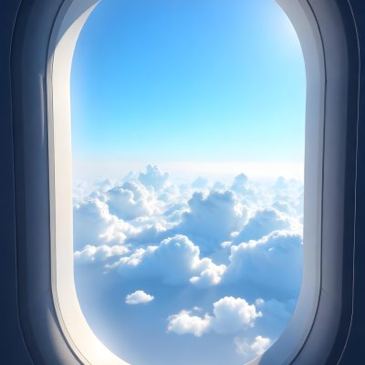 Airplane Window View