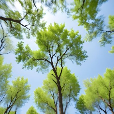 Blurred Image Of Green Trees