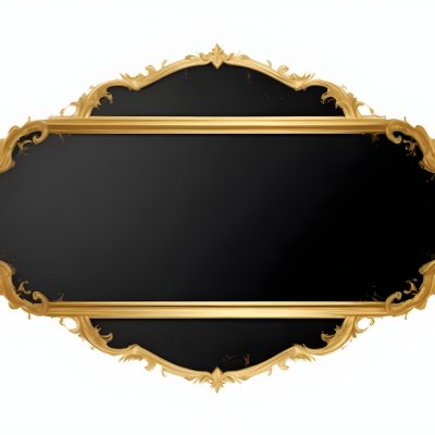 3d Model A Black And Gold Ornate Frame With Ornate Corners A Classic Design And A Black Background Figure Octane Render Volumetric Highly Detailed Videogame Aesthetic 12 F9e0