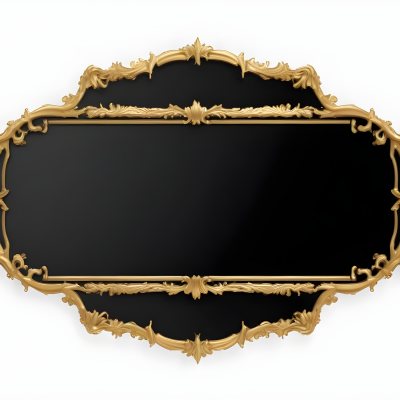 3d Model A Black And Gold Ornate Frame With Ornate Corners A Classic Design And A Black Background Figure Octane Render Volumetric Highly Detailed Videogame Aesthetic 17 Ccc9