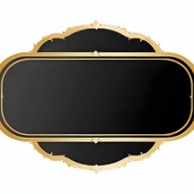 3d Model A Black And Gold Ornate Frame With Ornate Corners A Classic Design And A Black Background Figure Octane Render Volumetric Highly Detailed Videogame Aesthetic 2 980d