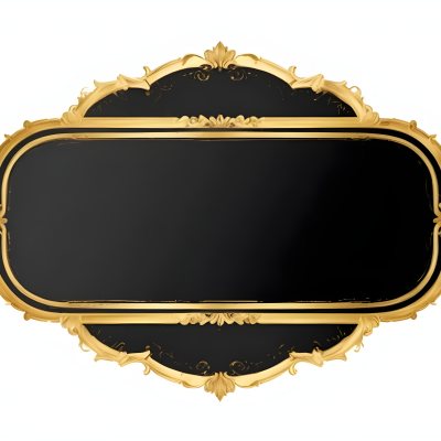 3d Model A Black And Gold Ornate Frame With Ornate Corners A Classic Design And A Black Background Figure Octane Render Volumetric Highly Detailed Videogame Aesthetic 20 1d26