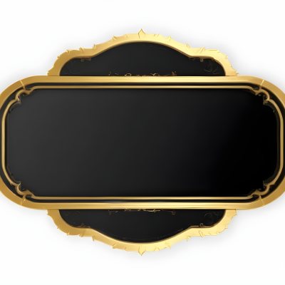 3d Model A Black And Gold Ornate Frame With Ornate Corners A Classic Design And A Black Background Figure Octane Render Volumetric Highly Detailed Videogame Aesthetic 23 0f13