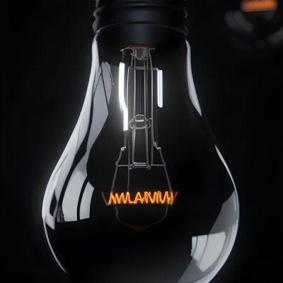 3d Model A Black Light Bulb With A Visible Filament Casting A Warm Glow In A Dark Room Figure Octane Render Volumetric Highly Detailed Videogame Aesthetic 15 9524