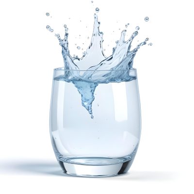 3d Model A Glass Filled With Water A Splash Of Water Is Visible The Background Is Plain White The Glass Is Made Of Clear Glass Figure Octane Render Volumetric Highly Detailed Videogame Aesthetic 34 6156
