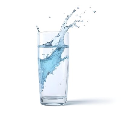 3d Model A Glass Filled With Water A Splash Of Water Is Visible The Background Is Plain White The Glass Is Made Of Clear Glass Figure Octane Render Volumetric Highly Detailed Videogame Aesthetic 40 239a