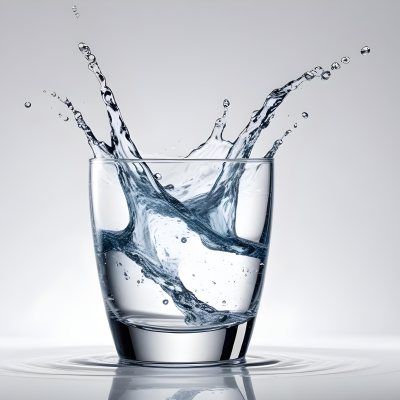 3d Model A Glass Filled With Water A Splash Of Water Is Visible The Background Is Plain White The Glass Is Made Of Clear Glass Figure Octane Render Volumetric Highly Detailed Videogame Aesthetic 65 E2eb