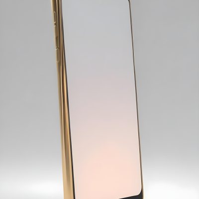 3d Model A Smartphone With A Blank White Screen The Phone Has A Gold Frame Isolated On A White Background Figure Octane Render Volumetric Highly Detailed Videogame Aesthetic 6 95b2