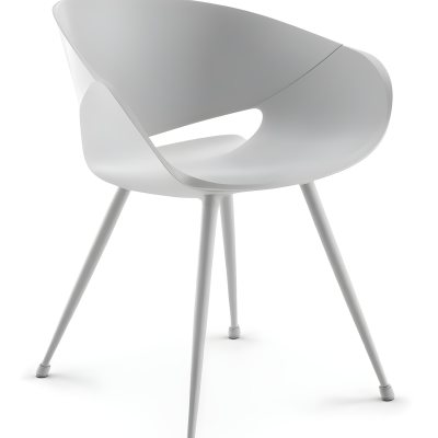3d Model A White Plastic Chair With Three Plastic Legs The Chair Has A Curved Back And Armrests In A White Background Figure Octane Render Volumetric Highly Detailed Videogame Aesthetic 13 88fc
