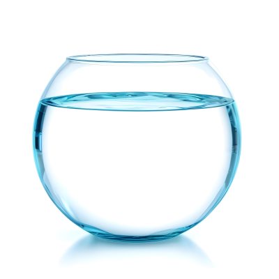 3d Model Fishbowl With Clear Water Transparent Glass Round Shape Smooth Surface Water Level Near The Top Clean And Simple Design White Background Figure Octane Render Volumetric Highly Detailed Videogame Aest 30 A217