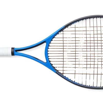 A Blue And Black Tennis Racket