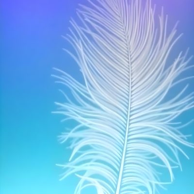 A Blue Feather With A Gradient Of Blue And Purple In The Background Soft Lighting Minimalist Composition Ethereal Atmosphere Dreamy Feel 20 F558