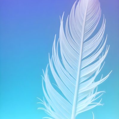 A Blue Feather With A Gradient Of Blue And Purple In The Background Soft Lighting Minimalist Composition Ethereal Atmosphere Dreamy Feel 21 6705