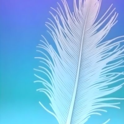 A Blue Feather With A Gradient Of Blue And Purple In The Background Soft Lighting Minimalist Composition Ethereal Atmosphere Dreamy Feel 24 77df
