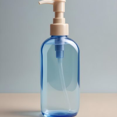 A Blue Transparent Plastic Bottle