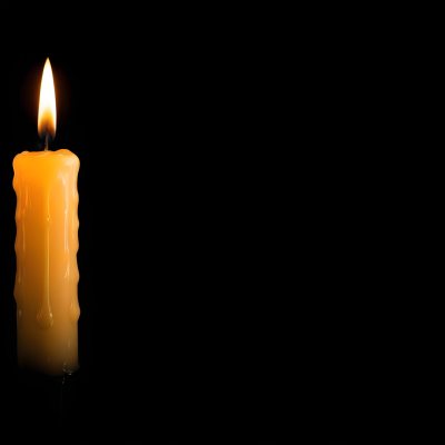A Burning Candle With A Bright Flame The Wax Is Dripping Down The Side Casting A Warm Glow In A Dark Room 2 2e68