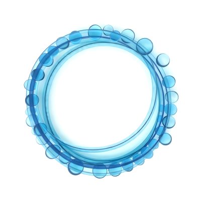 A Circular Arrangement Of Blue Gemstones Or Beads