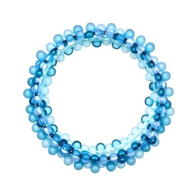 A Circular Arrangement Of Blue Gemstones Or Beads Against A White Background 16 Abaf