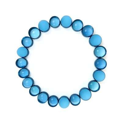 A Circular Arrangement Of Blue Gemstones Or Beads Against A White Background 2 238a