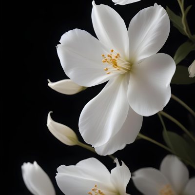 A Close Up Of A White Lily Flower With Delicate Translucent Petals Against A Dark Background 57 4fd2