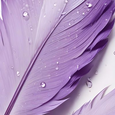 A Close Up View Of A Purple Feather