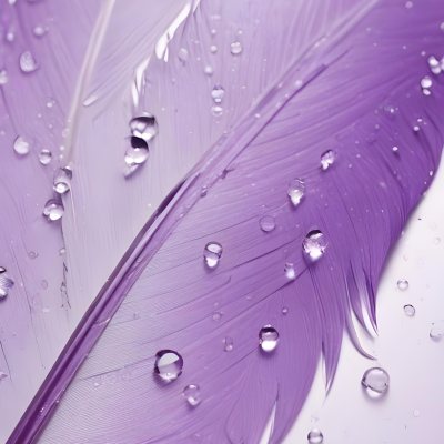 A Close Up View Of A Purple Feather With Water Droplets On Its Surface 6 D079